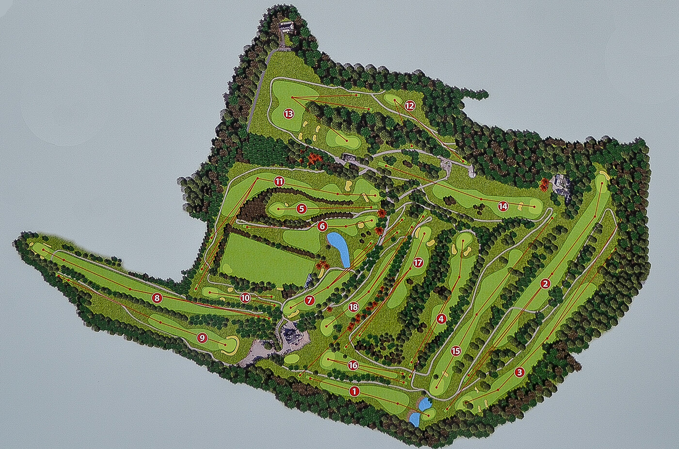 Plan du parcours du Golf de Rougemont